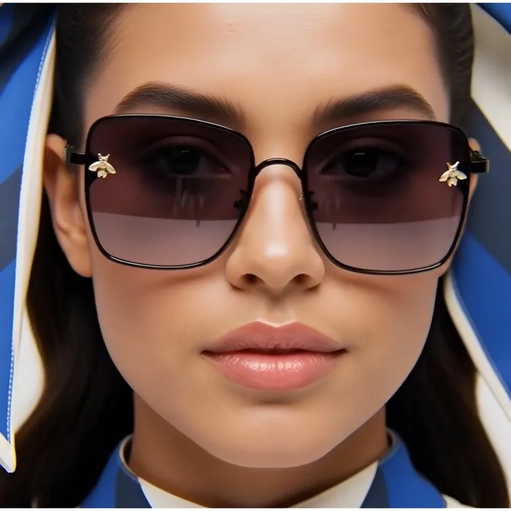 Luxury Sunglasses Women Square‎ Oversized Fashion Shades Designer Style Trendy
